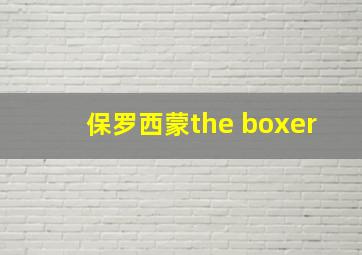 保罗西蒙the boxer